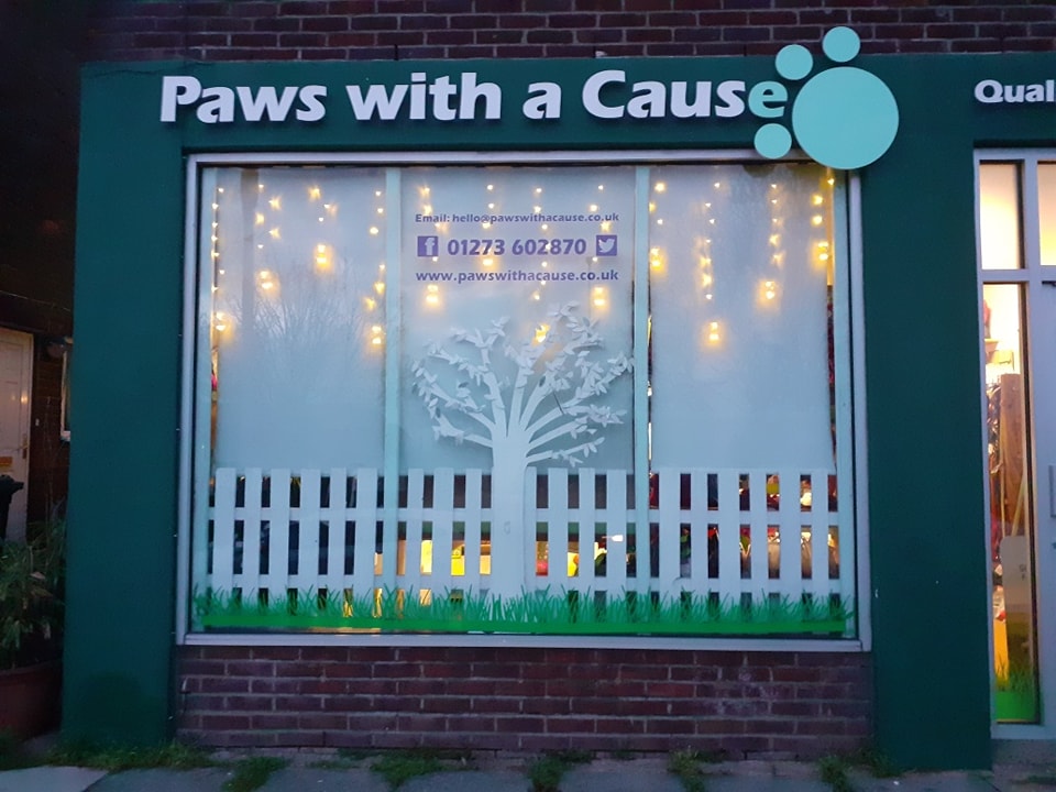 Paws with a Cause Shop front in woodingdean.