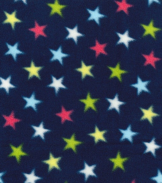 Navy with multi coloured stars