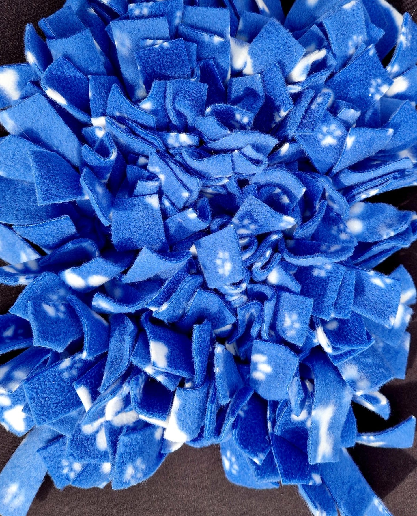 blue with white paw and bones small snuffle mat