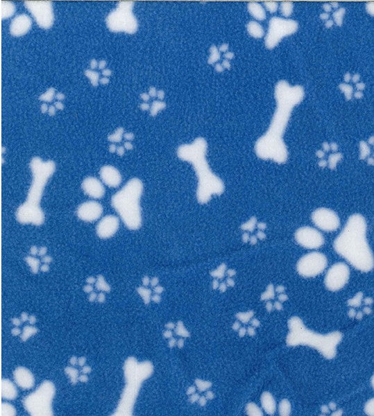 Blue with white paws and bones