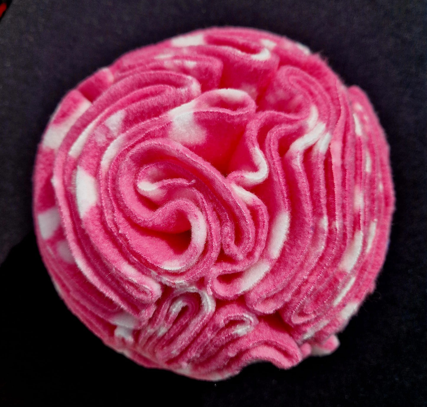 pink with white paw and bone medium snuffle ball