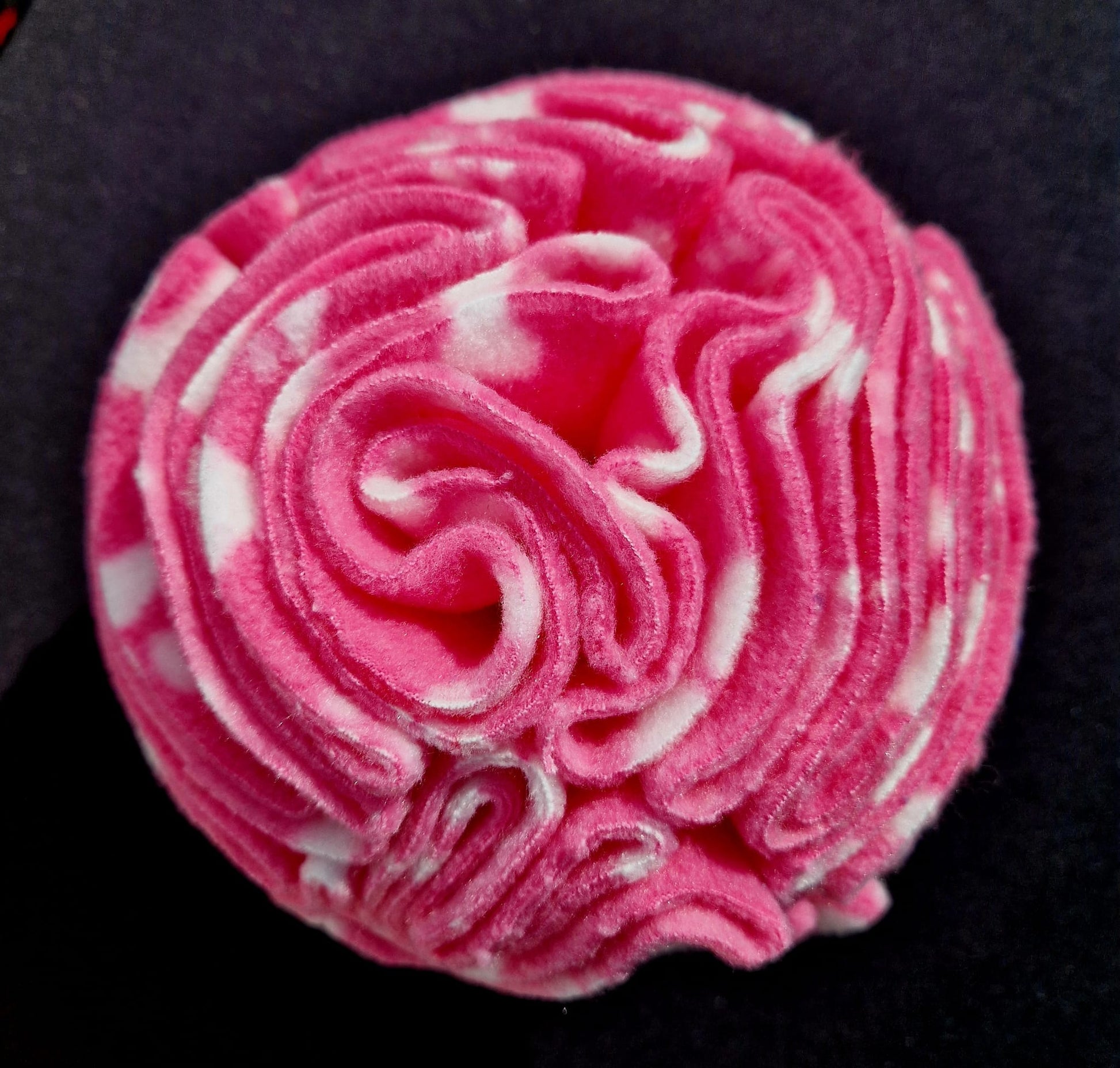 pink with white paw and bone medium snuffle ball