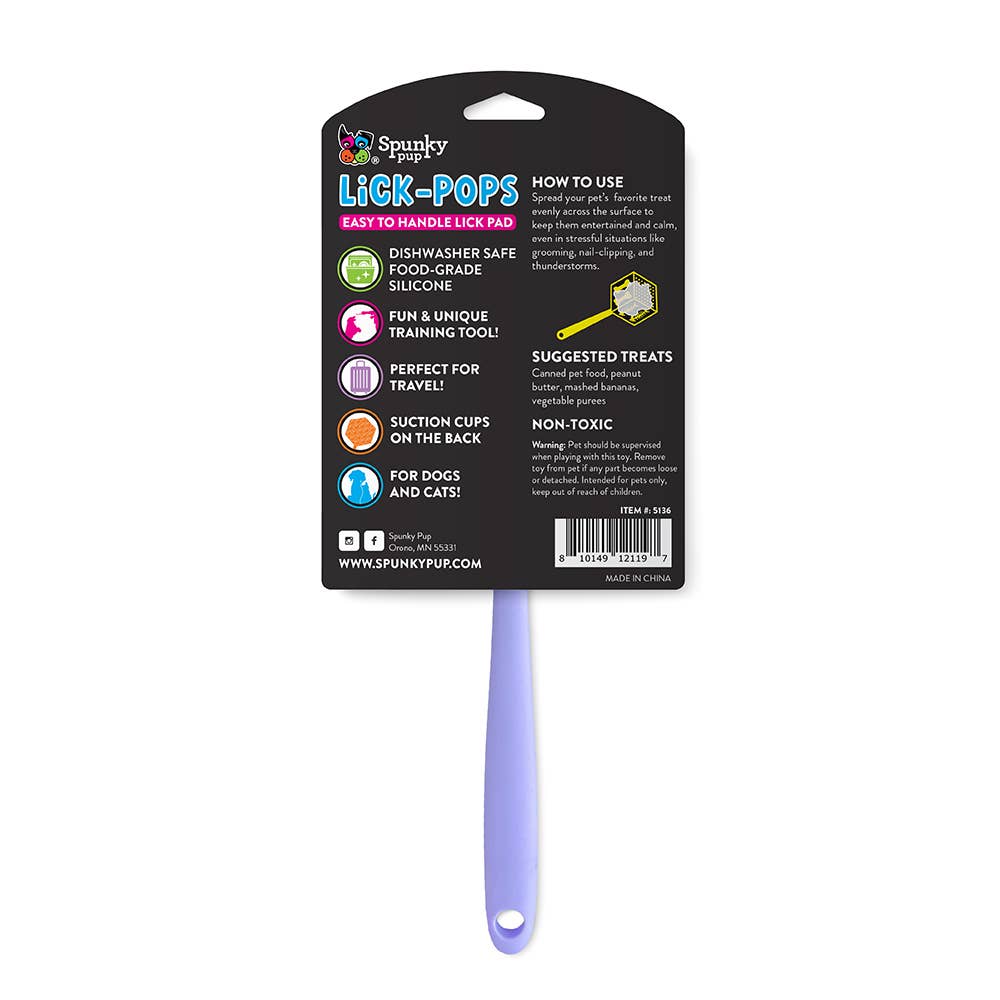 Lick-Pops: Portable Lick Pad